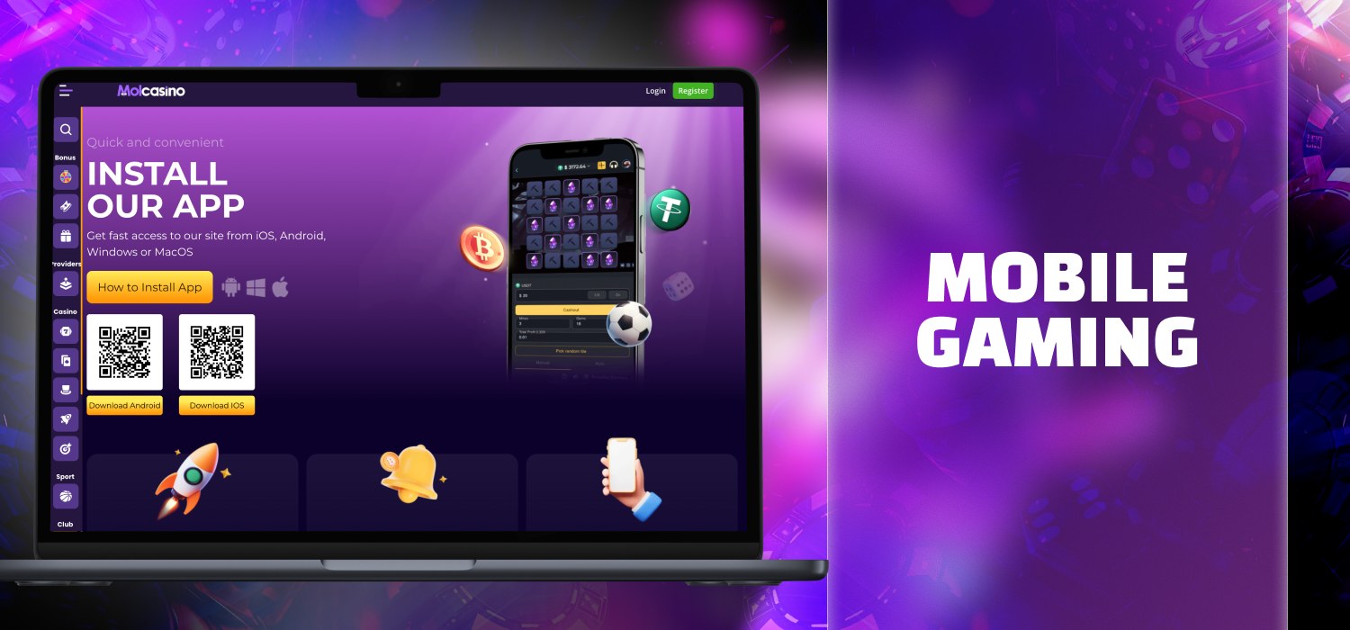 playing casino games via the mol casino app